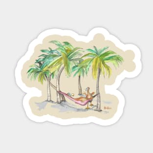 Dodo chills under the palms Sticker